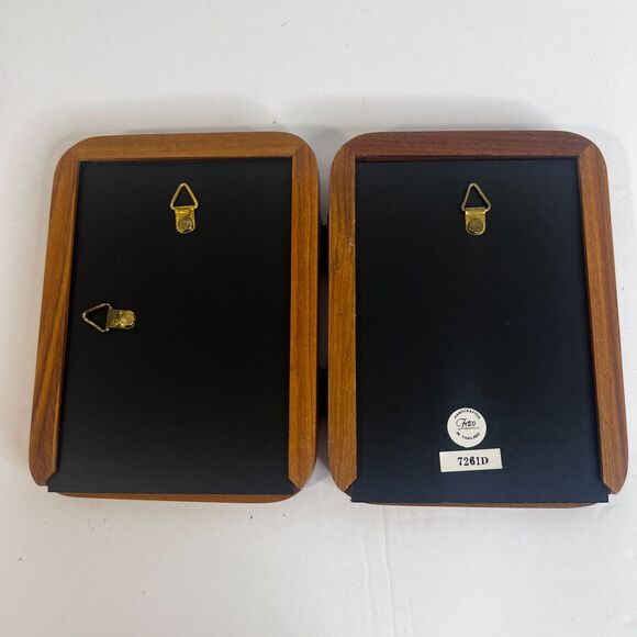 Fetco NEW Beacon Hill Exotic TeakWood Photo Picture Frame Double VTG 3.5"x5" - Picture 2 of 9